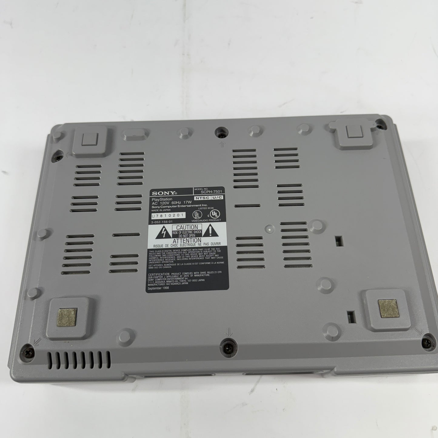 Sony PlayStation 1 PS1 Silver Console Gaming System SCPH-7501