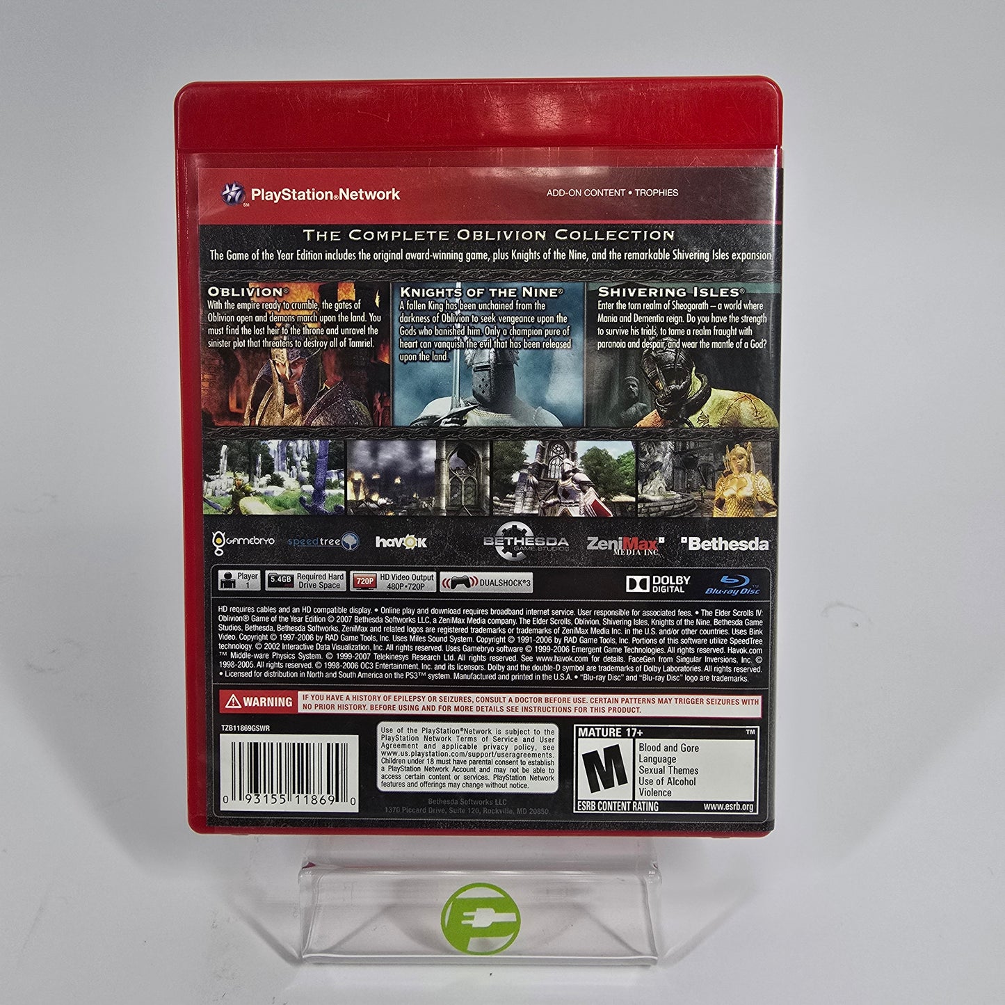 Elder Scrolls IV Oblivion [Game of the Year] (Sony PlayStation 3 PS3, 2007)