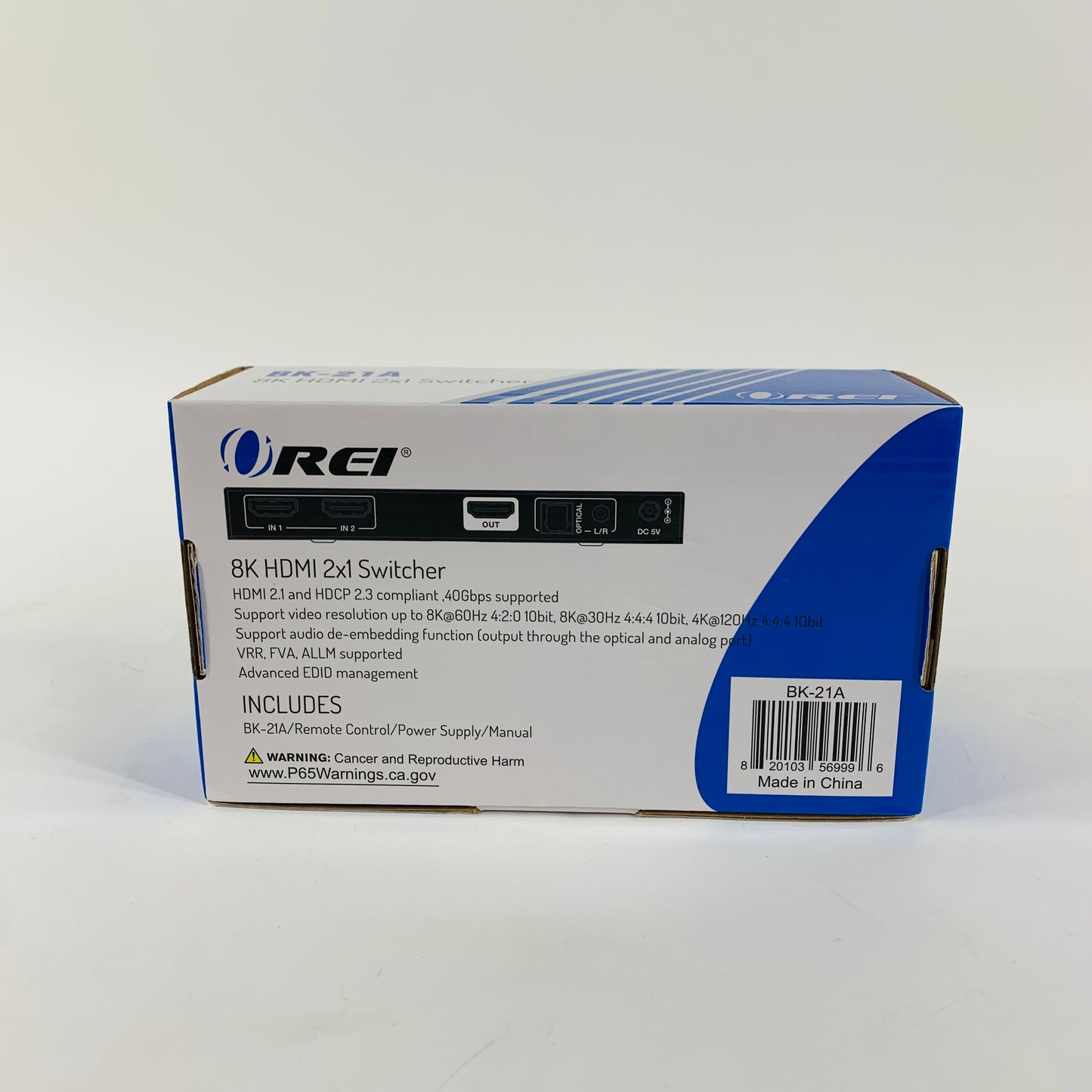 OREI 8K HDMI 2X1 Switcher 
