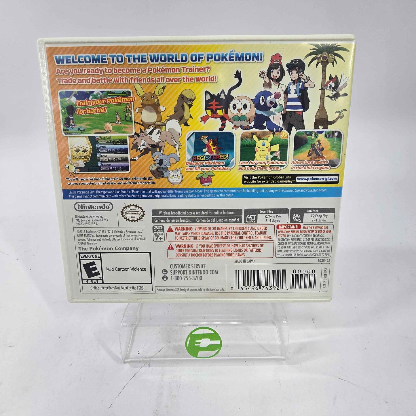 Pokemon Sun (Nintendo 3DS, 2016)