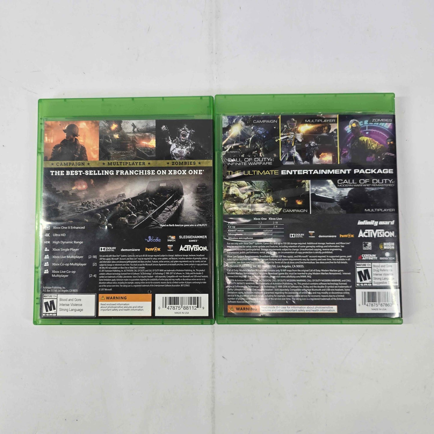 Lot of 2 Microsoft Xbox One Games