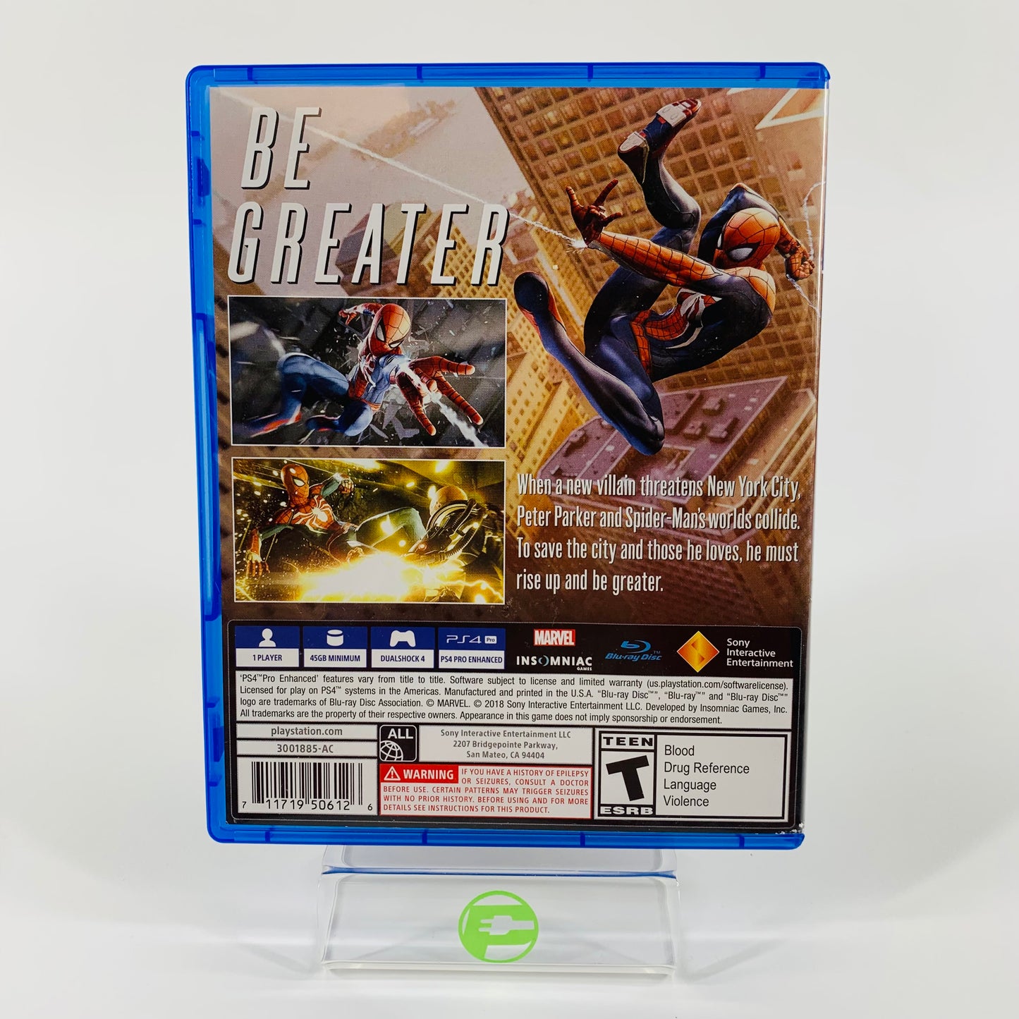 Marvel Spiderman (Sony PlayStation 4 PS4, 2018)