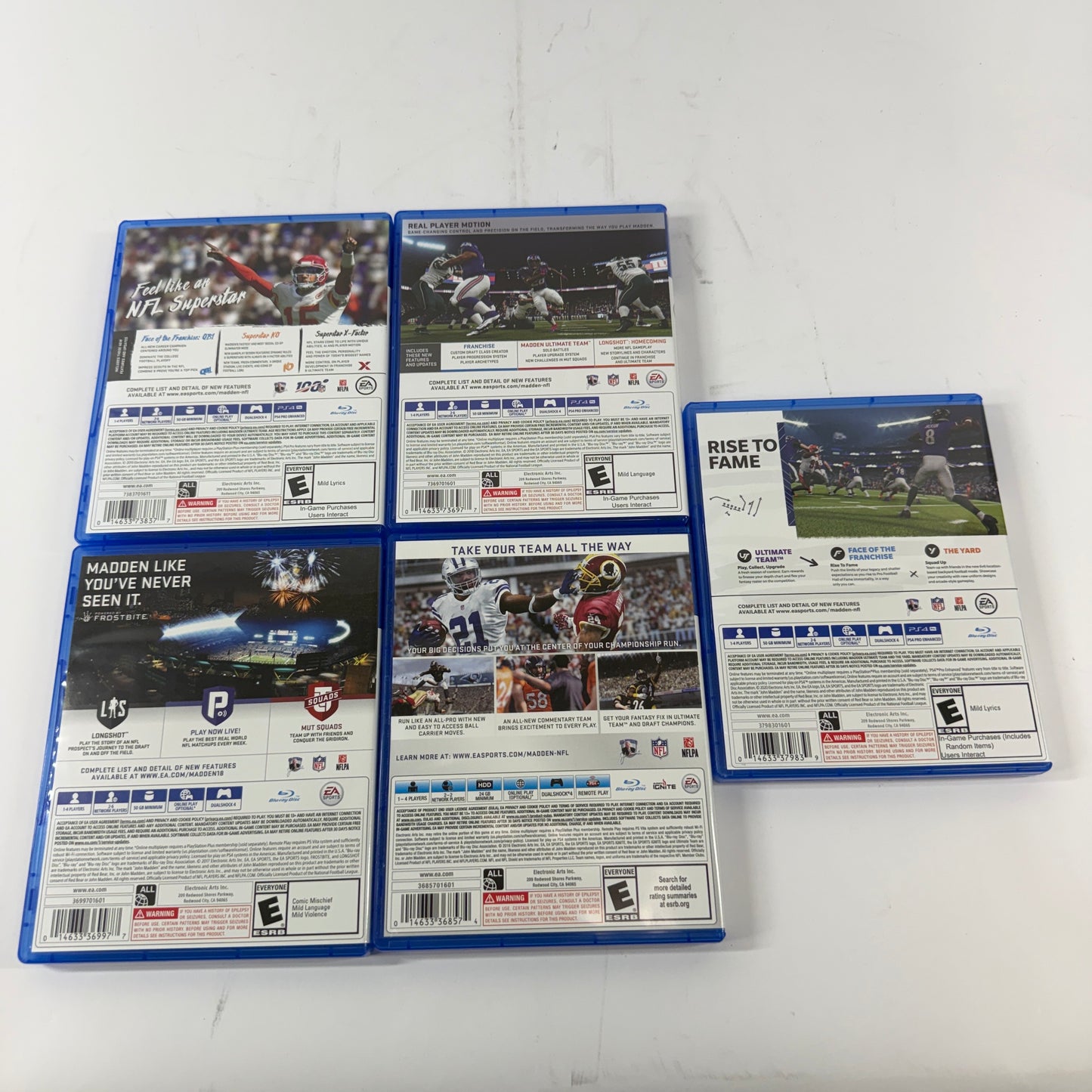 Lot of 5 Sony PlayStation 4 PS4 Games