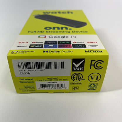New Onn. Full HD Streaming Device